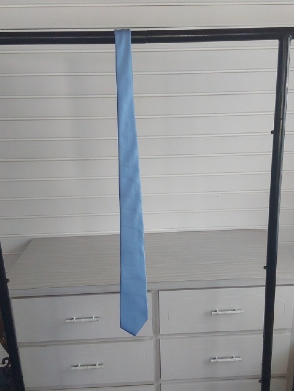 Light Blue Satin Necktie By Perry Ellis